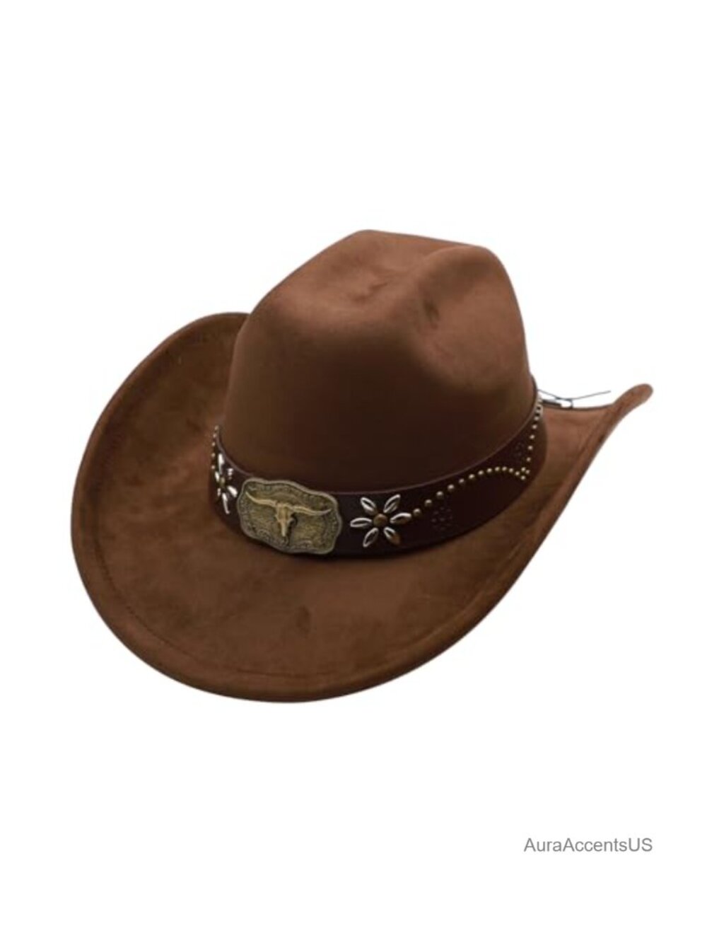 Felt Fedora Cowboy Hat Wide Brim Buckle Belt